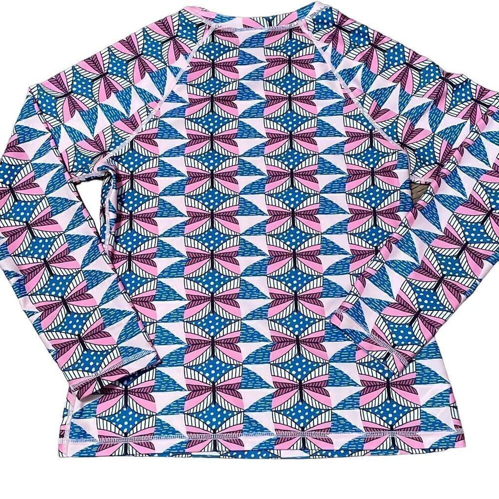 Tea Collection Long Sleeve Printed Swim Shirt/Rash Guard Size 16